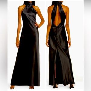 Bravado Halter Backless Satin Gown
